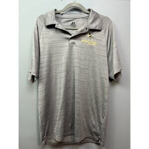 Georgia‎ Tech Yellow Jackets GT Basketball Polo Shirt Mens Medium Russell Dri
